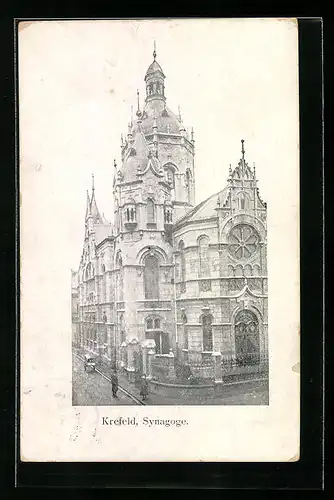 AK Krefeld, Ansicht der Synagoge