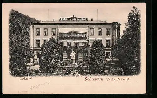 AK Schandau /Sächs. Schweiz, Badhotel