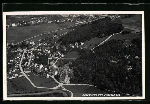 AK Klingenstein, Fliegeraufnahme des Ortes