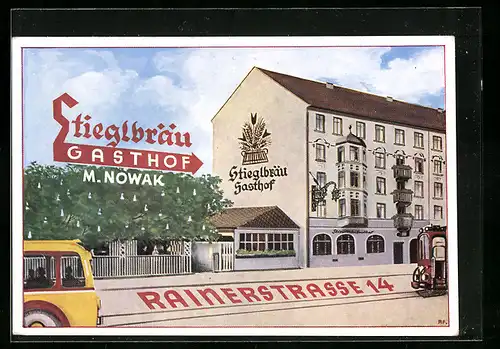 AK Salzburg, Gasthof Stieglbräu, Rainerstrasse 14