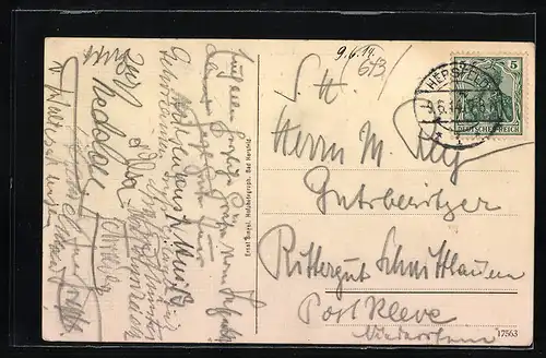 AK Hersfeld, Blick auf die Kgl. Kriegsschule