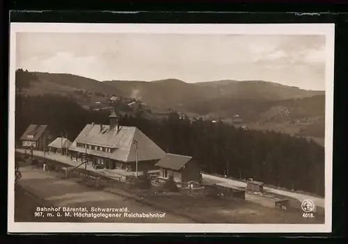 AK Bärental / Schwarzwald, Bahnhof