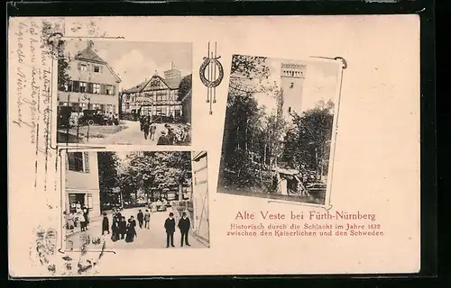 AK Zirndorf, Alte Veste, Kurhaus und Restaurant Fürth-Nürnberg