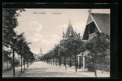 AK Bad Lausigk, Blick in die Badestrasse