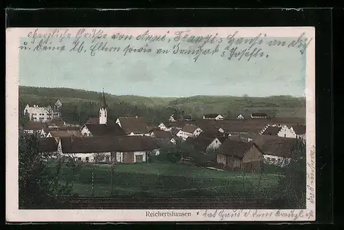 AK Reichertshausen, Ortsansicht mit Kirche
