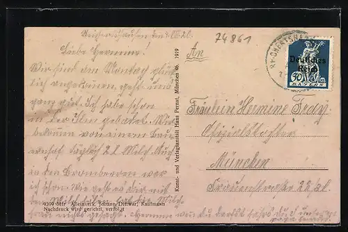 AK Reichertshausen, Ortsansicht mit Kirche