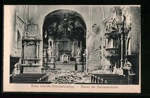 AK Ostrowo, Ruinen der Reformatenkirche