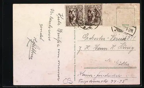 AK Oppeln, Friedrichsplatz mit Brunnen