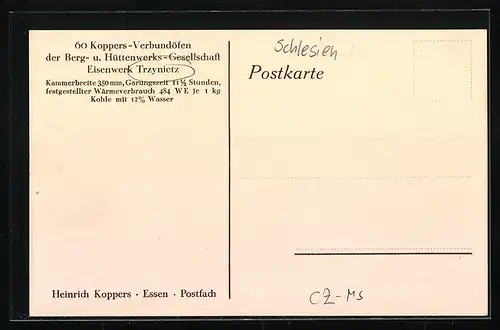 AK Essen, Kohletagung 1925, Eisenwerk Trzynietz
