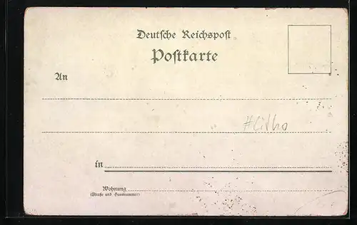 Lithographie Rüdesheim, Ortsansicht mit Rheindampfer