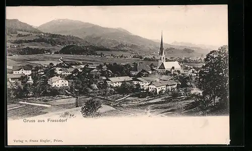 AK Frassdorf, Blick auf die Kirche im Ort