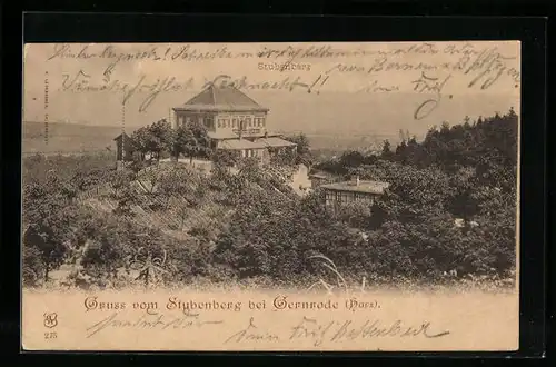 AK Gernrode /Harz, Gasthof auf dem Stubenberg