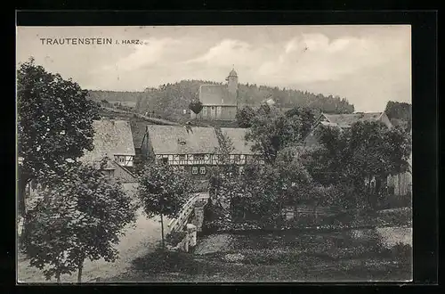 AK Trautenstein i. H., Ortsansicht aus der Vogelschau