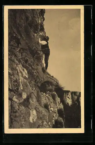 AK Bergsteiger auf dem Streitberg
