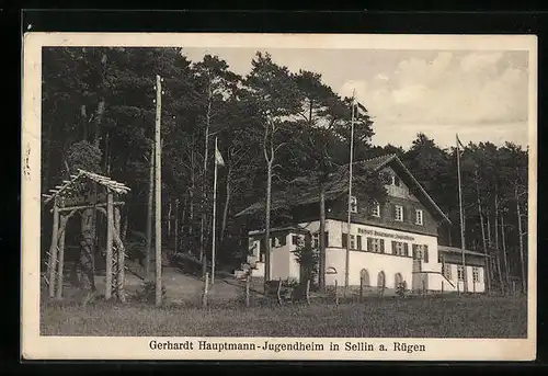 AK Sellin /Rügen, Gerhardt Hauptmann-Jugendheim