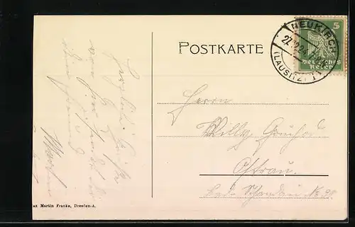 AK Steinigtwolmsdorf, Teilansicht vom Wasser aus