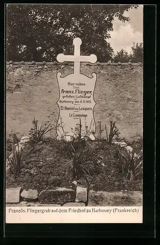 AK Harbouey, Französisches Fliegergrab