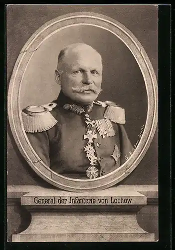 AK Heerführer General der Infanterie von Lochow, Podest-Portrait