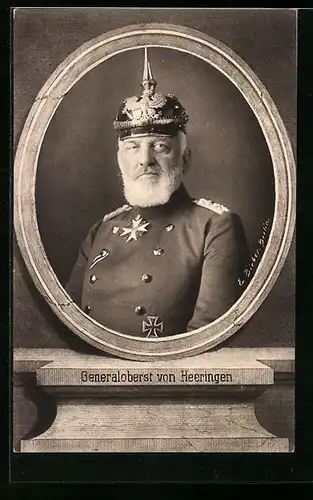 AK Heerführer Generaloberst von Heeringen, Podest-Portrait