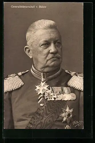 AK Heerführer Generalfeldmarschall v. Bülow mit Ordensspange