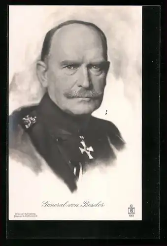 AK General von Beseler mit Abzeichen