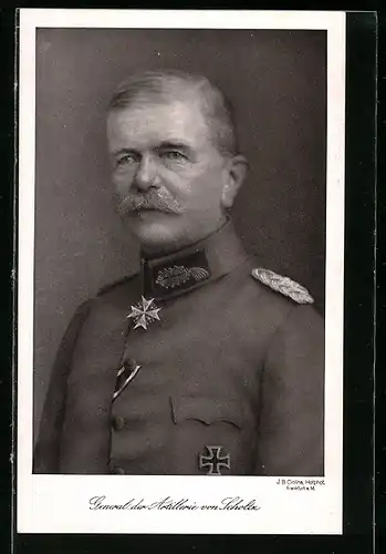 AK Heerführer General der Artillerie von Scholtz in Uniform