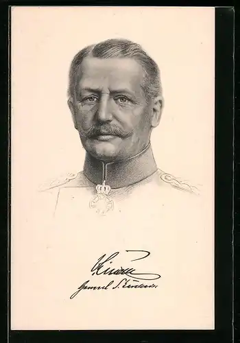 AK Portrait des Generals von Einem, Heerführer