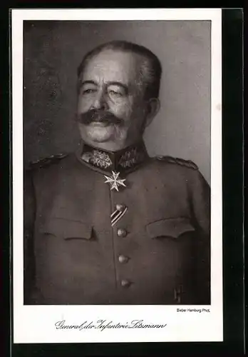 AK Heerführer General der Infanterie Litzmann, Portrait in Uniform