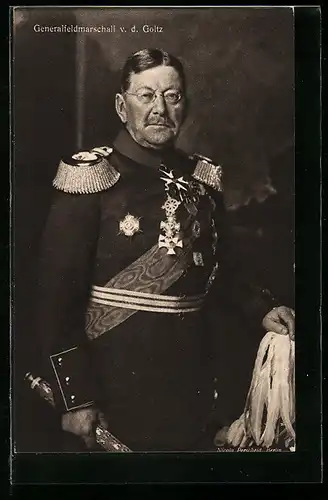 AK Generalfeldmarschall v.d. Goltz in Uniform mit Epauletten