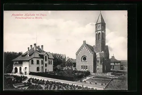 AK Treysa, Anstalten Hephata, Verwaltungshaus und Kirche