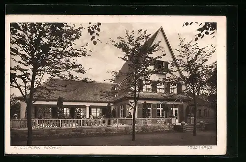 AK Bochum, Cafe Milchhaus im Stadtpark