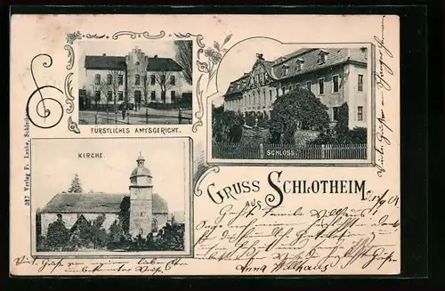 AK Schlotheim, Schloss, Amtsgericht, Kirche