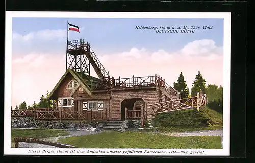 AK Manebach, Deutsche Hütte auf dem Heidenberg