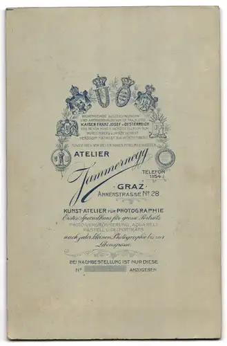 Fotografie Atelier Jammernegg, Graz, Annenstrasse 28, Bürgerlicher mit Halbglatze und Schnauzer