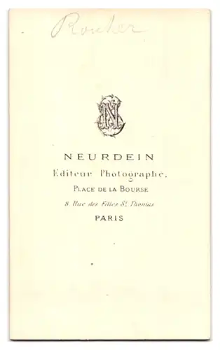 Fotografie Neurdein, Paris, Portrait Eugène Rouher, französicher Staatsminister unter Napoleon III.