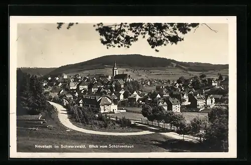 AK Neustadt / Schwarzwald, Blick vom Schützenhaus