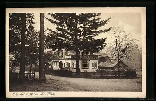 AK Elgersburg, Blick zum Gasthaus Mönchhof