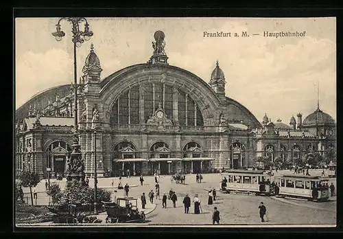 AK Frankfurt a. M., Blick auf den Hauptbahnhof