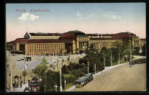 AK Leipzig, Partie vor dem Hauptbahnhof