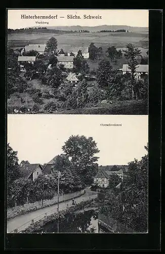 AK Hinterhermsdorf, Wachberg und Oberschweizerei