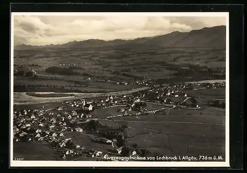 AK Lechbruck i. Allgäu, Teilansicht, Fliegeraufnahme