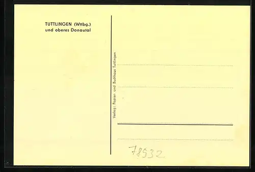 AK Tuttlingen, Honburg, Schloss Bronnen, Gebäudeansicht mit Anlage