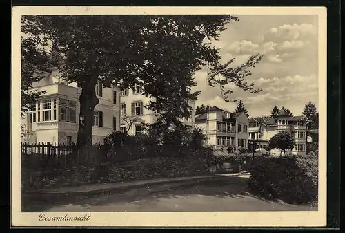 AK Friedrichroda /Thür., Sanatorium Tannenhof, Gesamtansicht