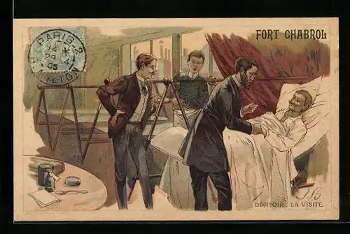 Künstler-AK Fort Chabrol, Antisemit Jules Guerin wird ärztlich untersucht