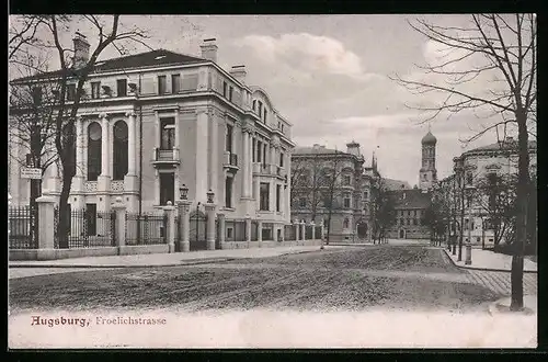 AK Augsburg, Blick in die Froelichstrasse