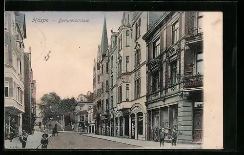 AK Haspe, Berlinerstrasse mit Geschäften