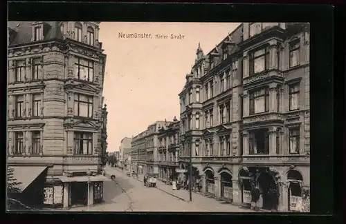 AK Neumünster, Blick in die Kieler Strasse