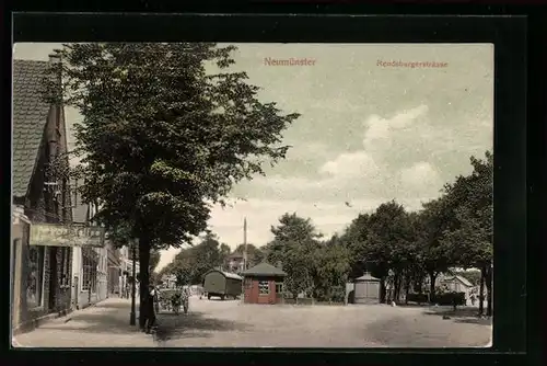 AK Neumünster, Blick durch die Rendsburgerstrasse