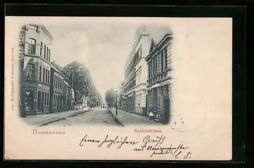 AK Neumünster, Blick in die Kielerstrasse