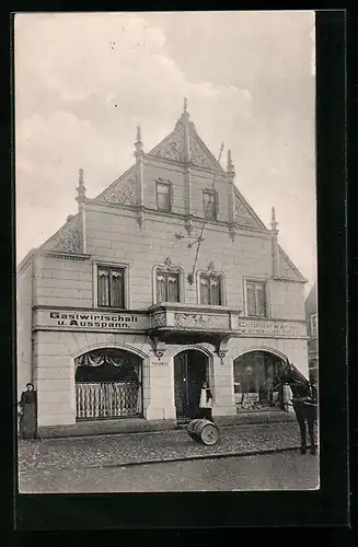 AK Neumünster, Gasthaus und Kolonialwaren Ortrud Specht, Am Bondenholz